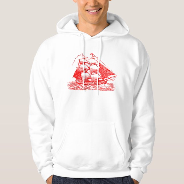 Clipper - Red Sweatshirt Med Luva (Framsida)