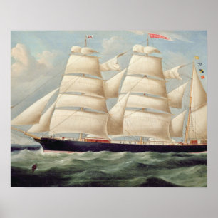 ClipperBarque "Clendovey" (olja på kanfas) Poster