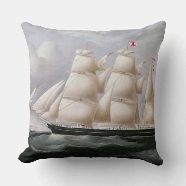 ClipperBarque "Procymatia" av Dover (olja på canv Kudde (Framsida)