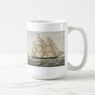 Clipperfrakt som flyger molnet kaffemugg