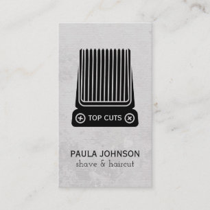 Clippers Mustache Razor Barber Visitkort