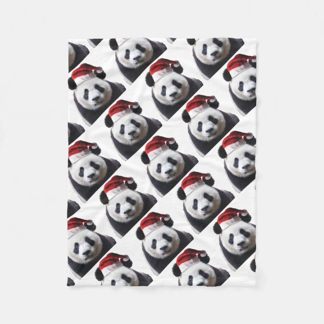 Clipping-Panda-Santa-2 Fleecefilt (Framsidan)