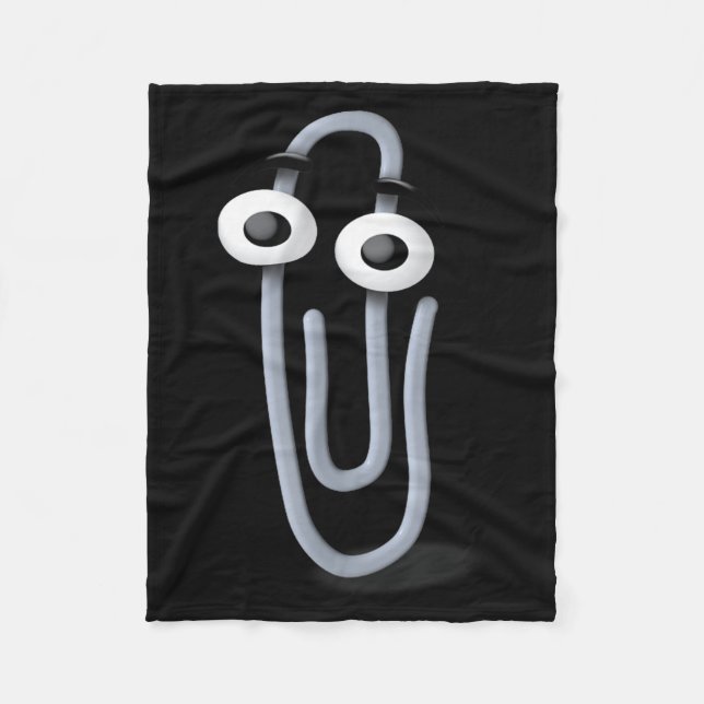 Clippy Paper Clip Funny Meme Page Note  Fleecefilt (Framsidan)