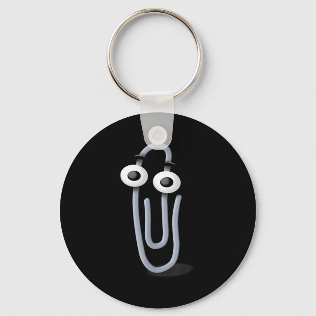 Clippy Paper Clip Funny Meme Page Note  Nyckelring (Framsida)