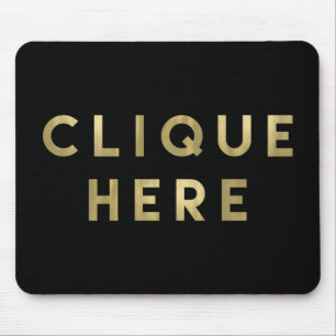 Clique here Black and Faux Guld Musmatta