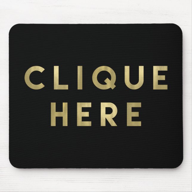 Clique here Black and Faux Guld Musmatta (Framsidan)