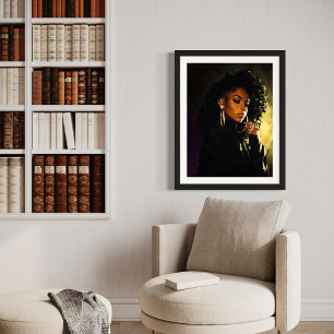 Clique - Regal Afrocentric Porträtt Artwork Canvastryck