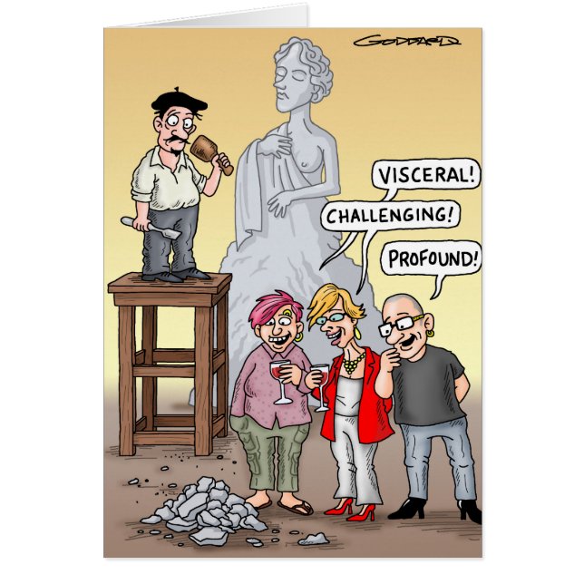 Clive Goddard, ett fantastiskt Tecknad-kort Hälsningskort (Framsidan)