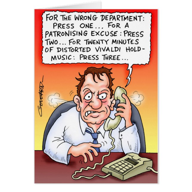 Clive Goddard, ett fantastiskt Tecknad-kort Hälsningskort (Framsidan)