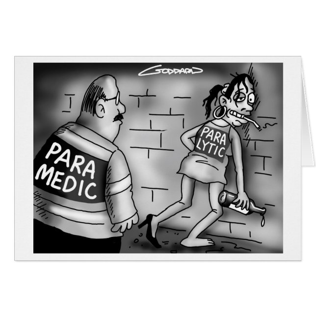 Clive Goddard, ett fantastiskt Tecknad-kort Hälsningskort (Framsidan Horizontal)