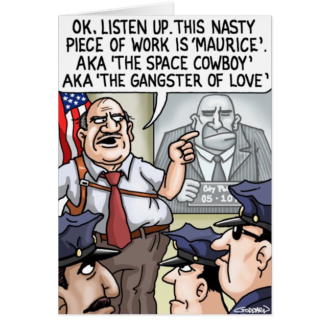 Clive Goddard, ett fantastiskt Tecknad-kort Hälsningskort (Framsidan)