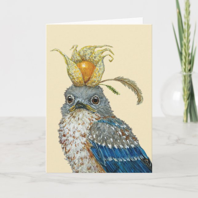 Clive-kort för chick av blåfågelns vikt kort (Framsida)