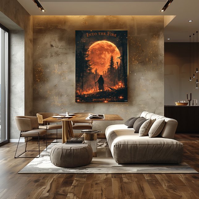 Cloakat Figur Halloween - Full Moon & Fire Forest Poster (Skapare uppladdad)