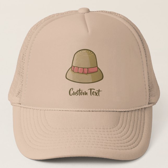 Cloche Hat Gult Keps (Framsida)