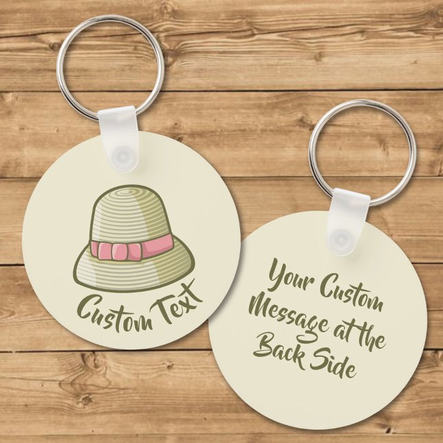 Cloche Hat Gult Nyckelring (Skapare uppladdad)