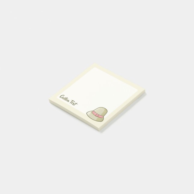 Cloche Hat Gult Post-it Block (Vinklad)