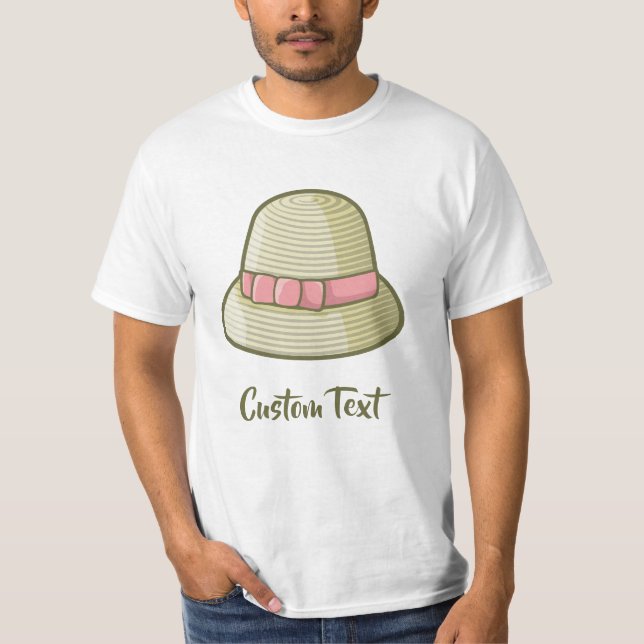 Cloche Hat Gult T Shirt (Framsida)