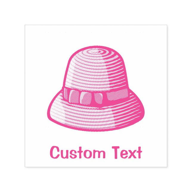 Cloche Hat Självfärgande Stämpel (Design)