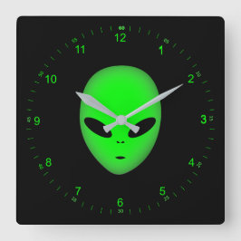 Clock Alien Fyrkantig Klocka