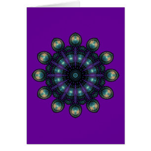 Clock Ansikte - Apophysis Fractal Hälsningskort