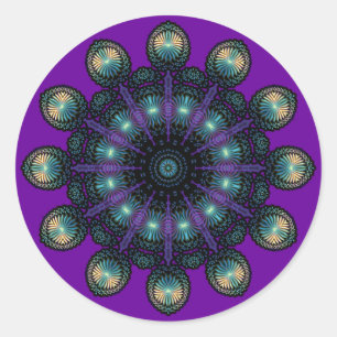 Clock Ansikte - Apophysis Fractal Runt Klistermärke