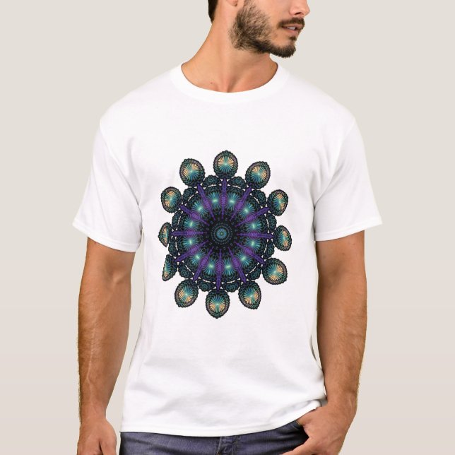 Clock Ansikte - Apophysis Fractal T-shirt (Framsida)