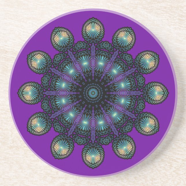 Clock Ansikte - Apophysis Fractal Underlägg Sandsten (Framsidan)