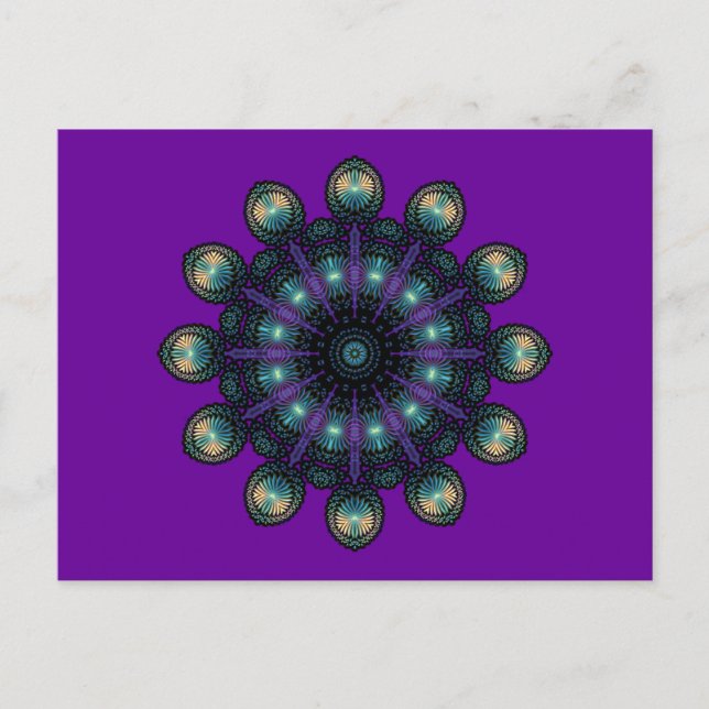 Clock Ansikte - Apophysis Fractal Vykort (Framsida)