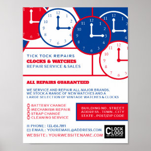 Clock Ansikte, Horologist Advertising Poster