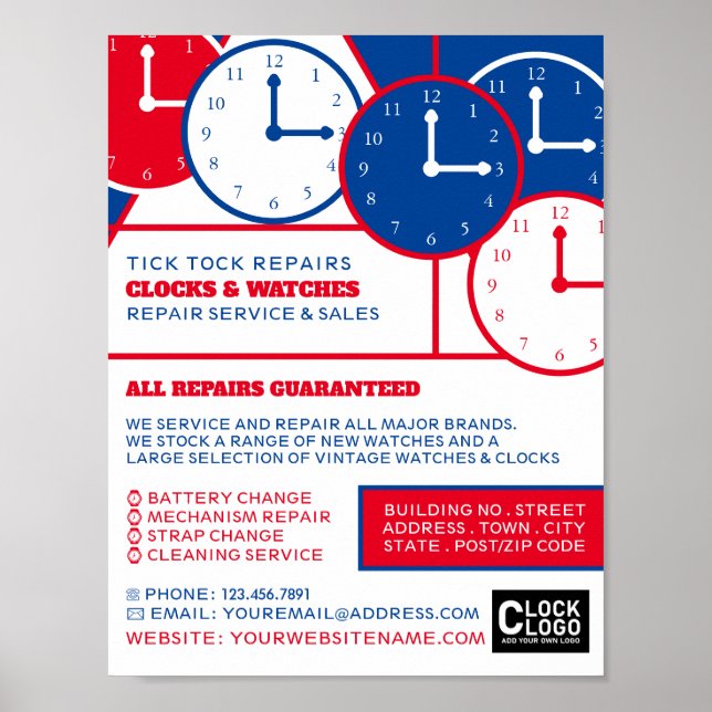 Clock Ansikte, Horologist Advertising Poster (Framsidan)