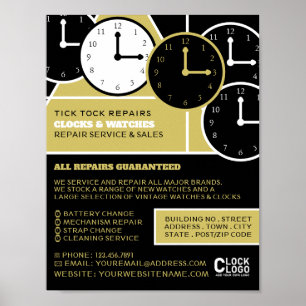 Clock Ansikte, Horologist Advertising Poster