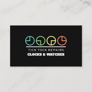 Clock Ansikte Icons, hydrolog Visitkort