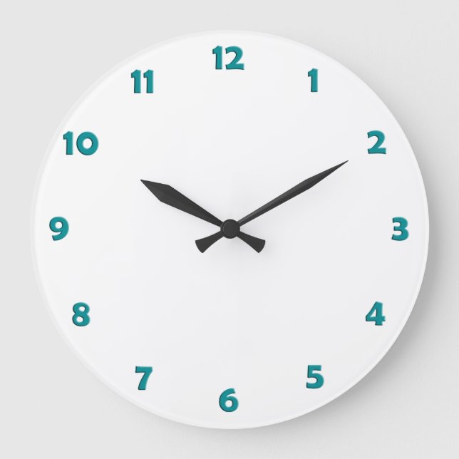 Clock Ansikte Numbers - oceanens grönt Stor Klocka (Framsida)