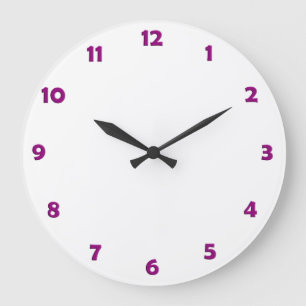 Clock Ansikte Numbers - rosa Stor Klocka