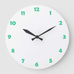 Clock Ansikte-nummer - grönten kall Stor Klocka