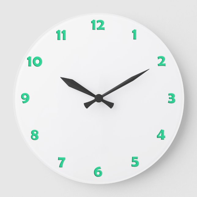 Clock Ansikte-nummer - grönten kall Stor Klocka (Framsida)