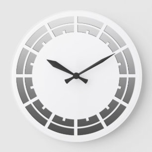 Clock Ansikte Ring Rand - grått för din design Stor Klocka
