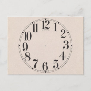 CLOCK ANSIKTE VYKORT