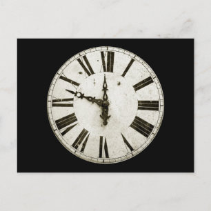 Clock Ansikte Vykort