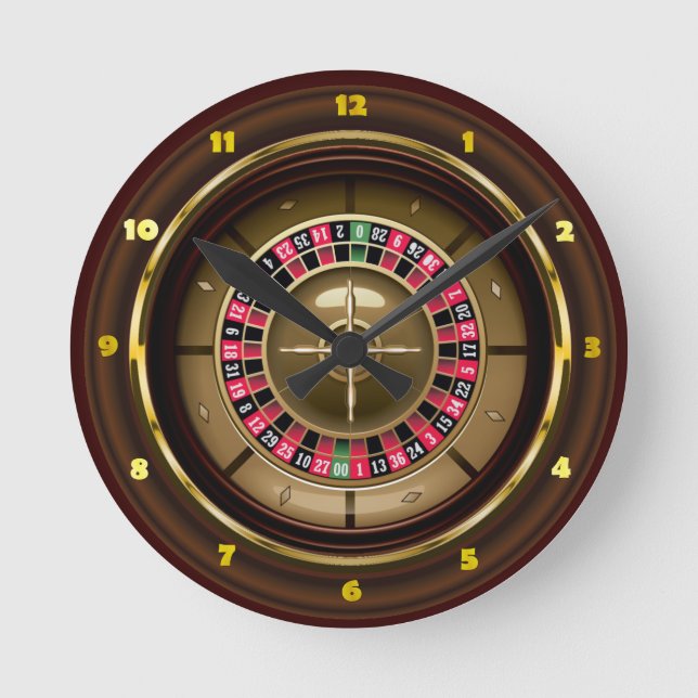 Clock av Casino Roulette-muskel Rund Klocka (Framsida)