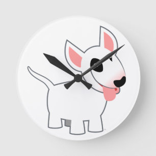 Clock av terrier-Tecknad Rund Klocka