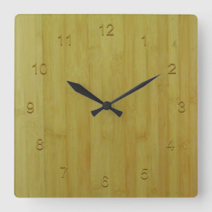 Clock - Bamboo Boards Fyrkantig Klocka