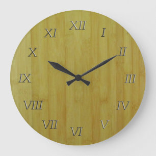 Clock - Bamboo Stor Klocka