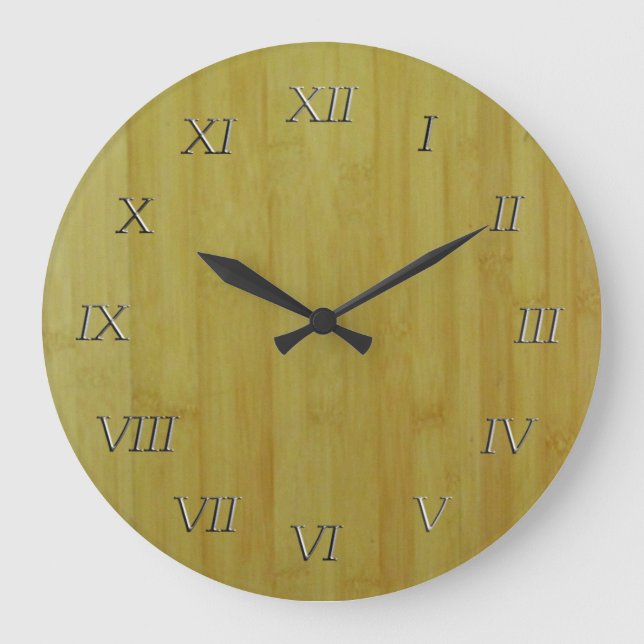 Clock - Bamboo Stor Klocka (Framsida)