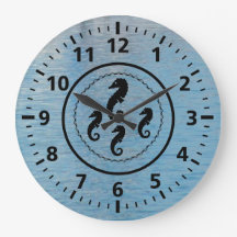 Clock - Black Seahorse och Vatten
