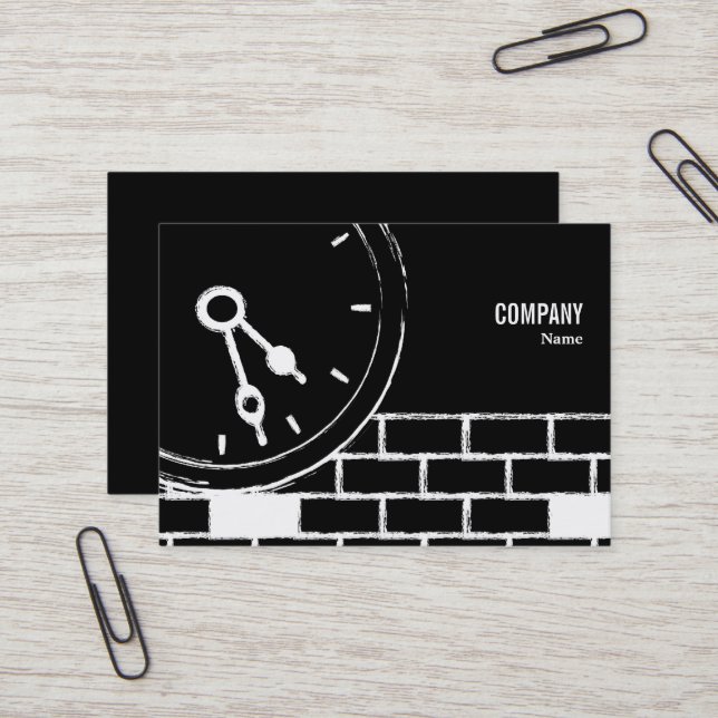 Clock Business Card Visitkort (Fram/Back In Situ)