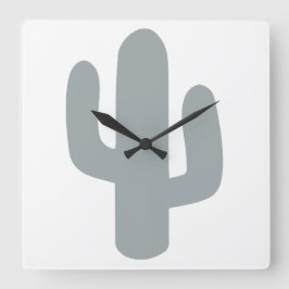 CLOCK - CACTUS. FYRKANTIG KLOCKA