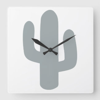 CLOCK - CACTUS. FYRKANTIG KLOCKA