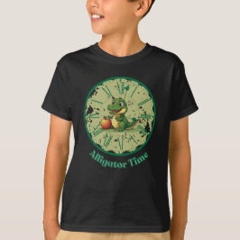 Clock Design Alligator Apple Cute Cute T Shirt