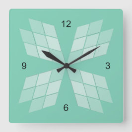 Clock - Diamond Petals Fyrkantig Klocka